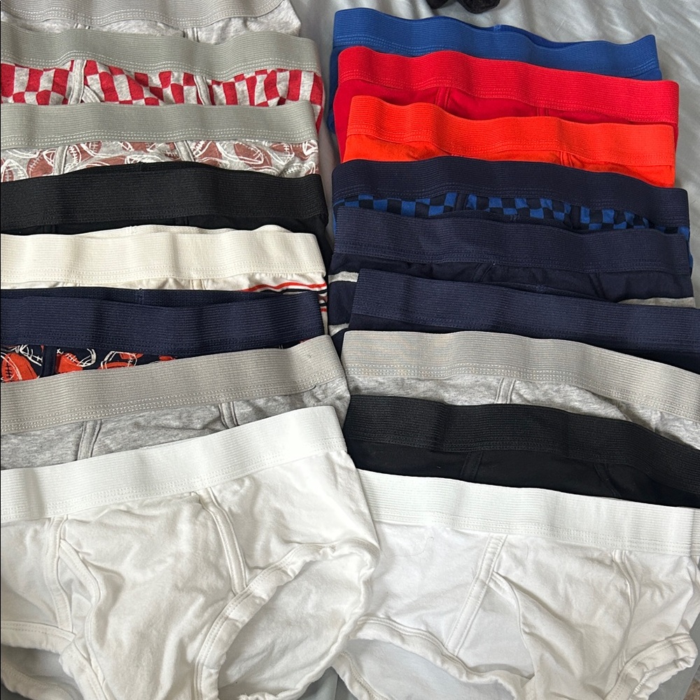 Boys Gap Cotton Briefs Pack — White, Gray, Navy, Black, Red
